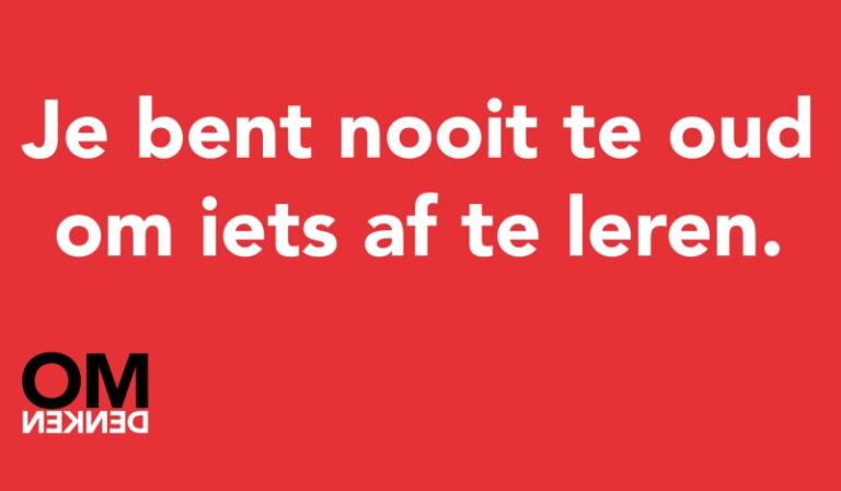 Nooit te oud