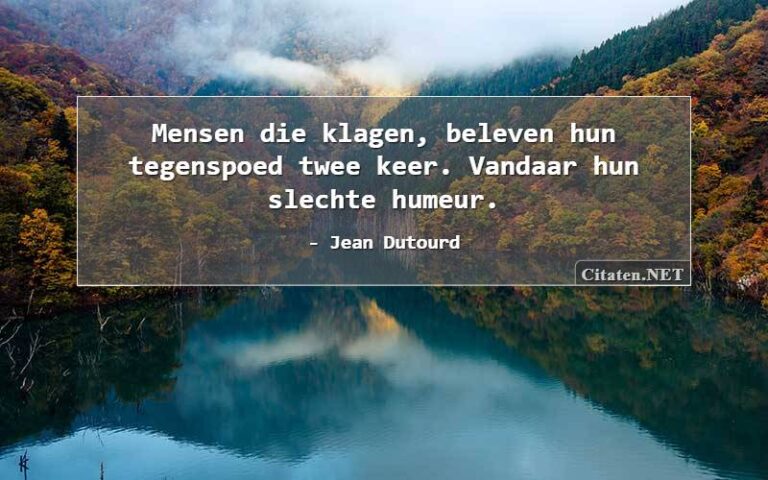 Klagen helpt niet